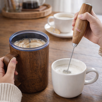 Ensemble de tasse à mélanger électrique avec mousseur à lait, coffret cadeau pour le café, logo personnalisé, vente en gros de tasse à mélanger électrique et de mousseur à lait