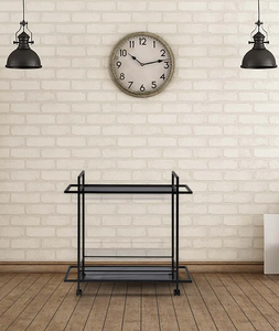 Stylish Practical <b>Kitchen</b> <b>Furniture</b> Roll-Away Cart with Storage Shelves - Product Image 6