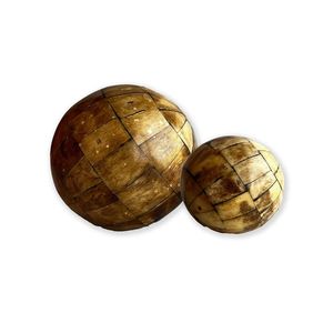 Vente en gros de boules décoratives de table indiennes modernes et naturelles, lune de couleur osseuse, ensemble d'objets décoratifs pour la maison, fournisseur - Product Image 3