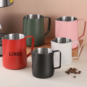 Jarra Cónica de Acero Inoxidable de Grado Alimenticio de 350 ml, Clásica, Ecológica, Personalizable de Fábrica, con Boquilla Afilada para Espumar Leche - Product Image 6