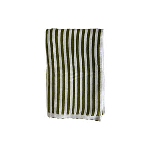 Toalla de baño a rayas de terciopelo de color blanco x forma rectangular fácil de limpiar y mantener para compradores mayoristas al precio más bajo - Product Image 1