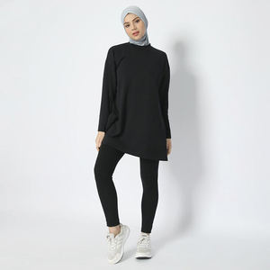 Sweat-shirt à capuche islamique élégant surdimensionné et modeste pour femmes avec tissu doux et respirant extra long - Product Image 1