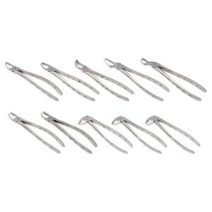 Kit de pinzas de extracción Dental de ortodoncia, Kit de instrumentos quirúrgicos dentales de acero inoxidable, 10 piezas, bolsa con logotipo personalizado - Product Image 6