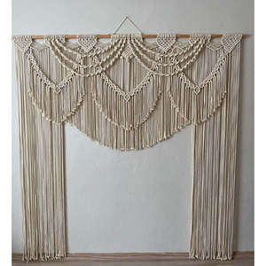 Handmade <b>Macrame</b> Wedding Backdrop Large <b>Curtain</b> Ceremony Arch Wall Decorations for Weddings - Product Image 1