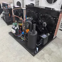 Ensemble de compresseur de réfrigération à condensation refroidie par air avec ventilateur de condenseur et composants en tuyaux de cuivre pour système de refroidissement