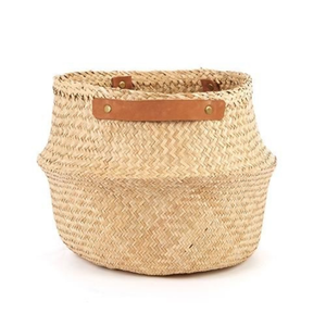 Màu Sắc Khác Nhau Bụng Giỏ Với Xử Lý Có Thể Gập Lại Cỏ biển Handmade Trong Việt Nam Cho Lưu Trữ Trang Trí Nội Thất Hoặc Quà Tặng Bao Bì - Product Image 6