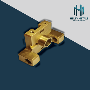Professional VMC Milled Brass <b>Mounting</b> <b>Block</b> Precision Central Boss and Through-Holes for Electrical and Mechanical Systems - Product Image 5
