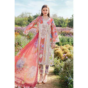 Colección Eid 2025 de Maria B, MPT-2509-B-TC-1176, Blusa de Chifón para Uso Diario con Estampado Digital para Primavera/Verano - Product Image 1