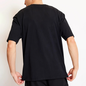 Venta al por mayor por encargo estilo de la calle de talla grande camiseta de gran tamaño para los hombres logotipo bordado personalizado hombro caído ropa de verano camiseta - Product Image 4