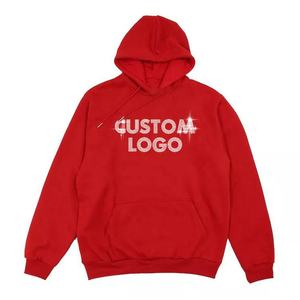 Sudaderas con capucha extragrandes en blanco personalizadas sin cuerdas de talla grande con hombros caídos y alto peso para hombre - Product Image 1