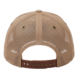 Vietnam Factory Custom Leather <b>Patch</b> Logo Trucker Hat 6-Panel Mesh <b>Back</b> Cap Two-Tone Breathable Sport Snapback Gorras Wholesale - Product Image 4