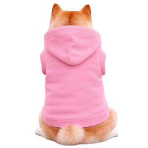 Pink <b>Dog</b> <b>Hoodie</b> Soft Solid Color Pet Sweatshirt Cozy Warm Pullover <b>Hoodie</b> for Everyday Wear - Product Image 2