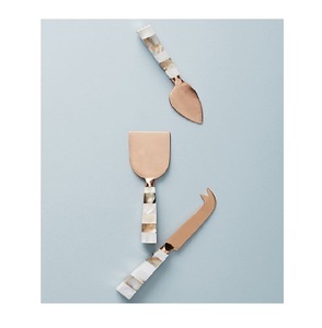 4pcs Beurre Pizza Fromage Outils Vaisselle Unique En Acier Inoxydable Nacre Poignée Fromage Servir pour Fromage Pizza Beurre - Product Image 1