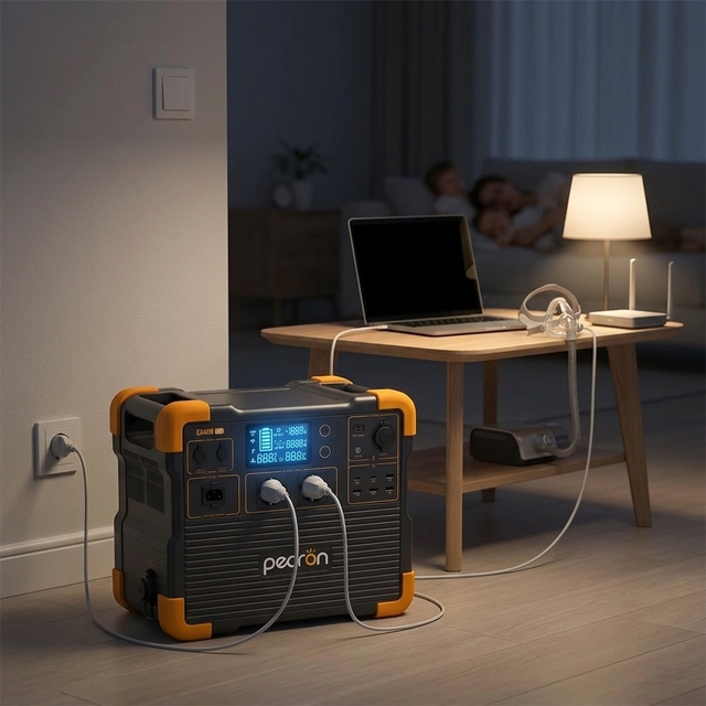 PECRON E2400LFP LiFePO4 2048Wh MPPT Pure Sine Wave Solar Generator 2400W Emergency Portable Station Car Charging Fast Charging
