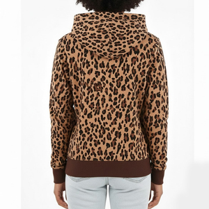 Hot Sale Breathable Women Leopard-print Hoodies In Low Price <b>Top</b> Trending Product Custom Printed Ladies Hoodies - Product Image 2