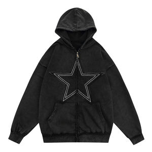 เสื้อฮู้ดดี้ทรงปกติคุณภาพสูงสำหรับผู้ชาย ฤดูหนาว ปรับแต่งสีและโลโก้ได้ ผ้าฝ้ายฟลีซ 100% สไตล์สตรีท ปักลาย - Product Image 1