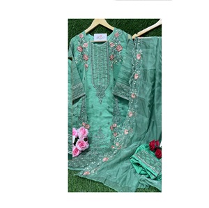 Costume pakistanais prêt à l'emploi de concepteur de broderie d'organza de conception attrayante pour l'occasion de mariage et de festival - Product Image 1