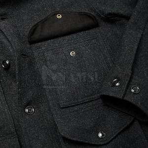 2025 couleur unie tenue décontracté hommes laine veste Streetwear nouvelle mode confortable hommes laine veste - Product Image 4