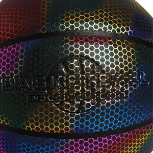 Ballon de basket-ball en cuir composite phosphorescent à usage promotionnel avec image de marque personnalisée et conception de jeu de rue durable - Product Image 6