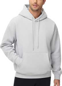 High Quality <b>Men's</b> Oversized Garment Dyed Fleece <b>Hoodie</b> with Front Puff Printed Logo Quick Dry Lined 340g Polyester/Cotton Blend - Product Image 2