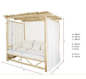 Canapé-lit de jour en teck naturel indonésie - Product Image 6