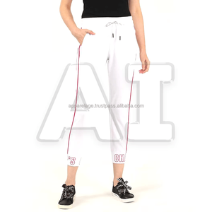 Pantalon de survêtement décontracté pour femmes à la mode Jogger extensible et respirant de haute qualité avec décoration en dentelle taille élastique pour la course - Product Image 5