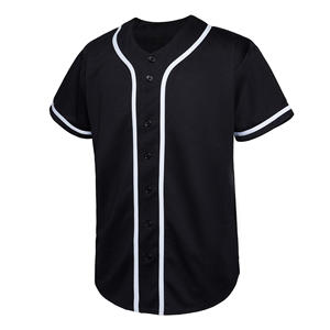 Camiseta de softbol personalizada abotonada, camisa de malla de alto rendimiento, secado rápido, ajuste profesional, tackle, sarga, bordado, sublimación juvenil - Product Image 2
