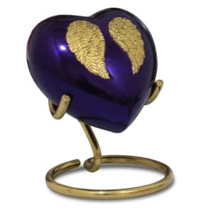 <b>Top</b> Quality Enamel <b>Heart</b> Brass Keepsake Indian Handicraft Bras <b>Heart</b> Cremation Urns With Pink Color - Product Image 2