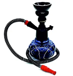 Làm mới khói hookah thiết kế màu xanh & thủy tinh thanh lịch hookah kính thuốc lá hút thuốc kích thước tùy chỉnh phong cách Mỹ tất cả các mùa