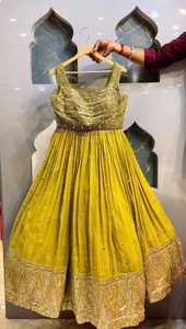 Ropa de boda de alta calidad Georgette bordado trabajo Lehenga Choli con Dupatta indio exportador y proveedor - Product Image 3