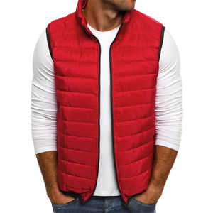 Vente en gros Gilet bouffant d'hiver personnalisé de haute qualité pour hommes Blouson aviateur sans manches Gilet en duvet rembourré à col montant pour l'extérieur - Product Image 2