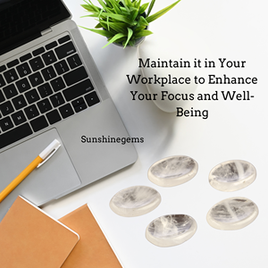 หินควอตซ์ใสบำบัดด้วยคริสตัลโมราธรรมชาติพลอยนิ้วหัวแม่มือทรงรีสำหรับหินกังวลนวดและจักระ - Product Image 6