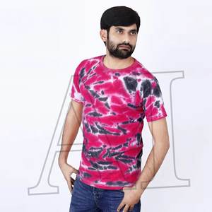 Camiseta de fitness de gran tamaño de tela de Punto ligero de secado rápido con estampado de cuello teñido personalizada exclusiva para hombre para verano caluroso - Product Image 3