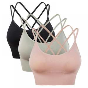 Sujetador deportivo de alta calidad para mujer, espalda hueca, gimnasio, Fitness, Sujetador deportivo, logotipo personalizado, talla XL, algodón, ropa especial para Fitness, Yoga, Seta deportiva - Product Image 1