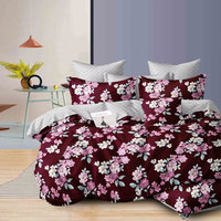 Vente chaude Style Moderne Super Doux Plumes Imprimé Floral Housse De Couette Ensemble King Size Couette Literie pour Un Usage Domestique