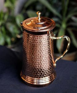 Designer <b>copper</b> <b>jug</b> perfect for modern lifestyle rustic look and Ayurvedic health conscious people across world - Product Image 3