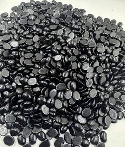 Alta calidad 10x14mm Natural negro ónix cabujón suave negro forma ovalada piedra preciosa suelta para la fabricación de joyas increíble al por mayor - Product Image 3