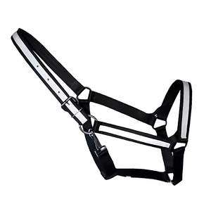 Accessoire d'entraînement quotidien Premium élégant confortable selle anglaise licou en cuir fabriqué à la main réglable en Nylon Durable - Product Image 2