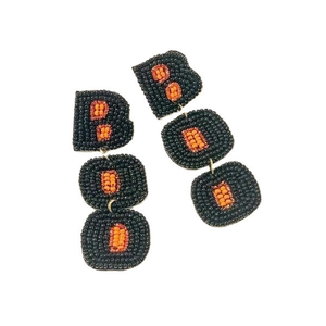 Pendientes BOO Unisex con cuentas de semillas con perlas y diamantes Estilo religioso clásico para aniversario de bodas de glowin fashion - Product Image 3