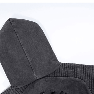 OEM personalizado impreso hombres sudaderas con capucha lavado con ácido Vintage Sun Faded desgastado peso pesado de algodón para el invierno - Product Image 6