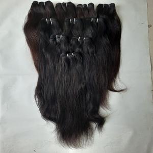 Precio al por mayor Extensiones de cabello humano brasileño Sin procesar Virgen Remy Trama Doble dibujado Máquina Cabello Tipo de cabello indio - Product Image 1