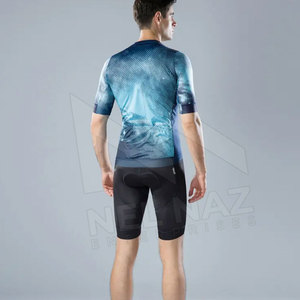 2025 uniforme de ciclismo personalizado de alta calidad para hombres ropa de manga corta transpirable con diseño de sublimación - Product Image 2