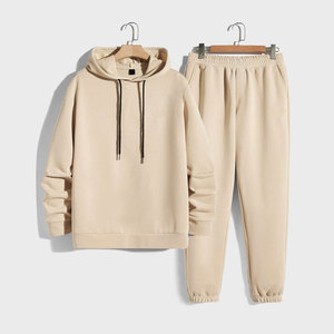 Ensemble survêtement personnalisé pour homme, survêtement ample en molleton 300-500 g/m², 100 % coton, sweat-shirt oversize, jogging, survêtement pour homme - Product Image 1