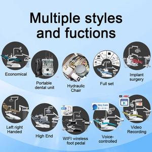 클리닉 및 어린이를위한 LED 조명 접이식 모바일 전동 의자가있는 전문 휴대용 치과 의자 단위 풀 세트 - Product Image 3