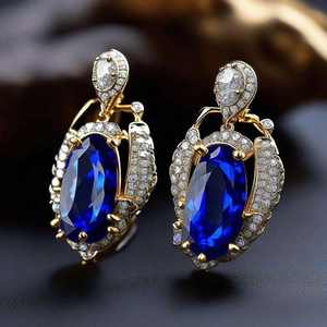 Pendientes de Plata de Ley 925 al por Mayor, con Hidro Verde en Varias Formas, Chapados en Oro de 18K, Joyería de Fabricante - Product Image 6