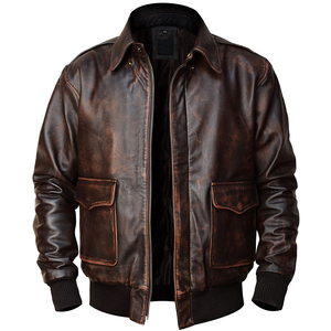 Chaqueta de Cuero Elegante de Alta Calidad para Hombre, Venta al por Mayor OEM, Chaquetas de Cuero Cómodas e Informales para Hombre para Uso Diario - Product Image 6