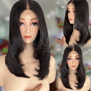 Hermosa Peluca de cierre recto de hueso cabello humano vietnamita - Product Image 5