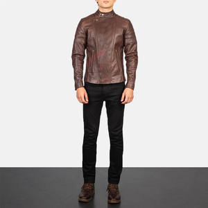 Veste en cuir noir de haute qualité pour hommes/veste en cuir pour hommes 2024 vestes en cuir véritable pour l'hiver - Product Image 6