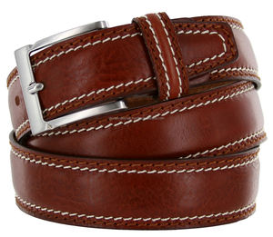 Cinturón de piel auténtica para hombre, cinturón informal de cuero a la moda, con logotipo personalizado OEM, pedido a granel - Product Image 2