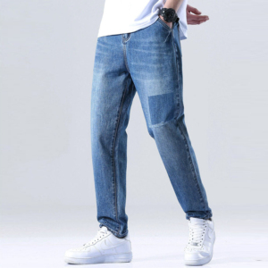 Trending Fashion New Stylish Wholesale Oversized Best High Quality Men's Denim Pants Streetwear Use Washed Solid Otoño Verano - Product Image 6
